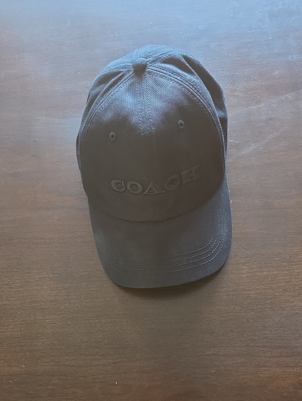 Coach Embroidered Baseball Cap in Black
